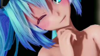 【3D/MMD里番下载】蓝发双马尾美少女